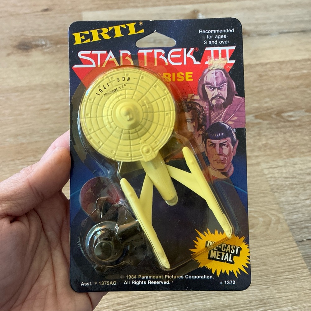 1984 Ertl Star Trek III Star Ship Enterprise, МОС New Old Stock Rare Diecast